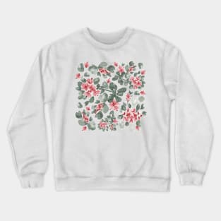 Indian hawthorn (pink lady) floral design Crewneck Sweatshirt